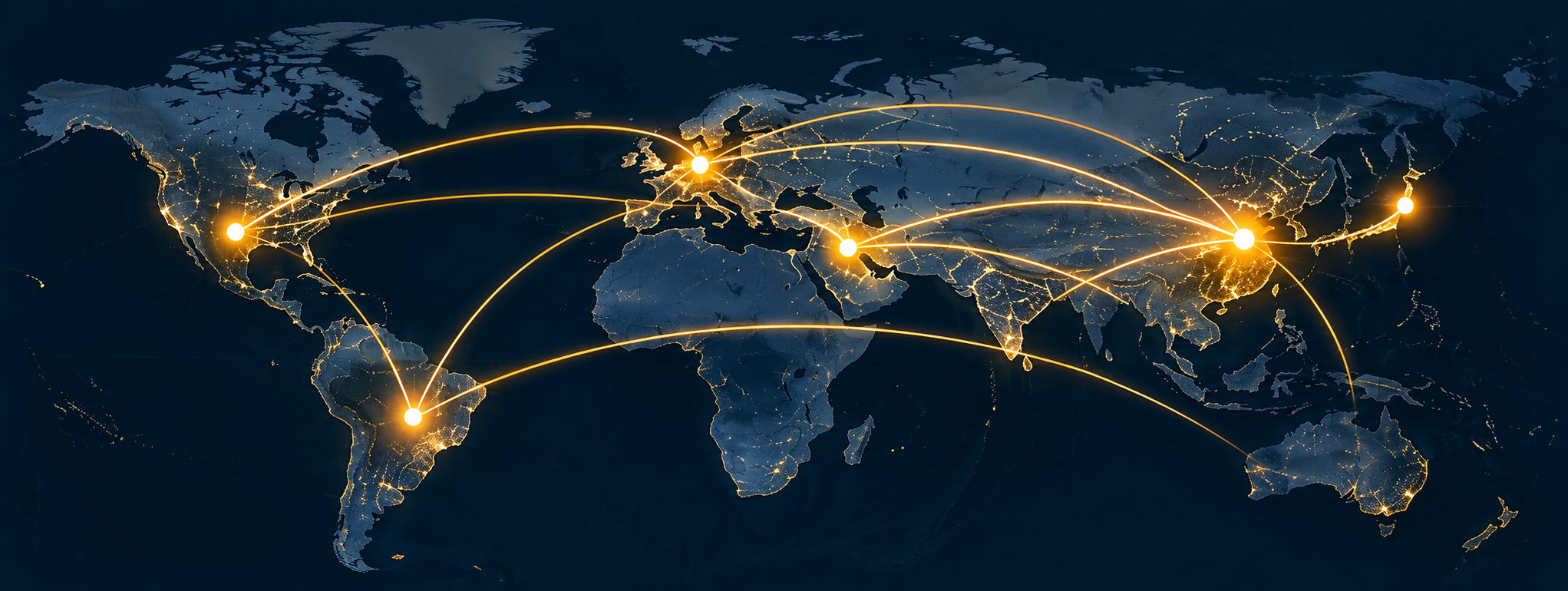 Global connections map without embedded text